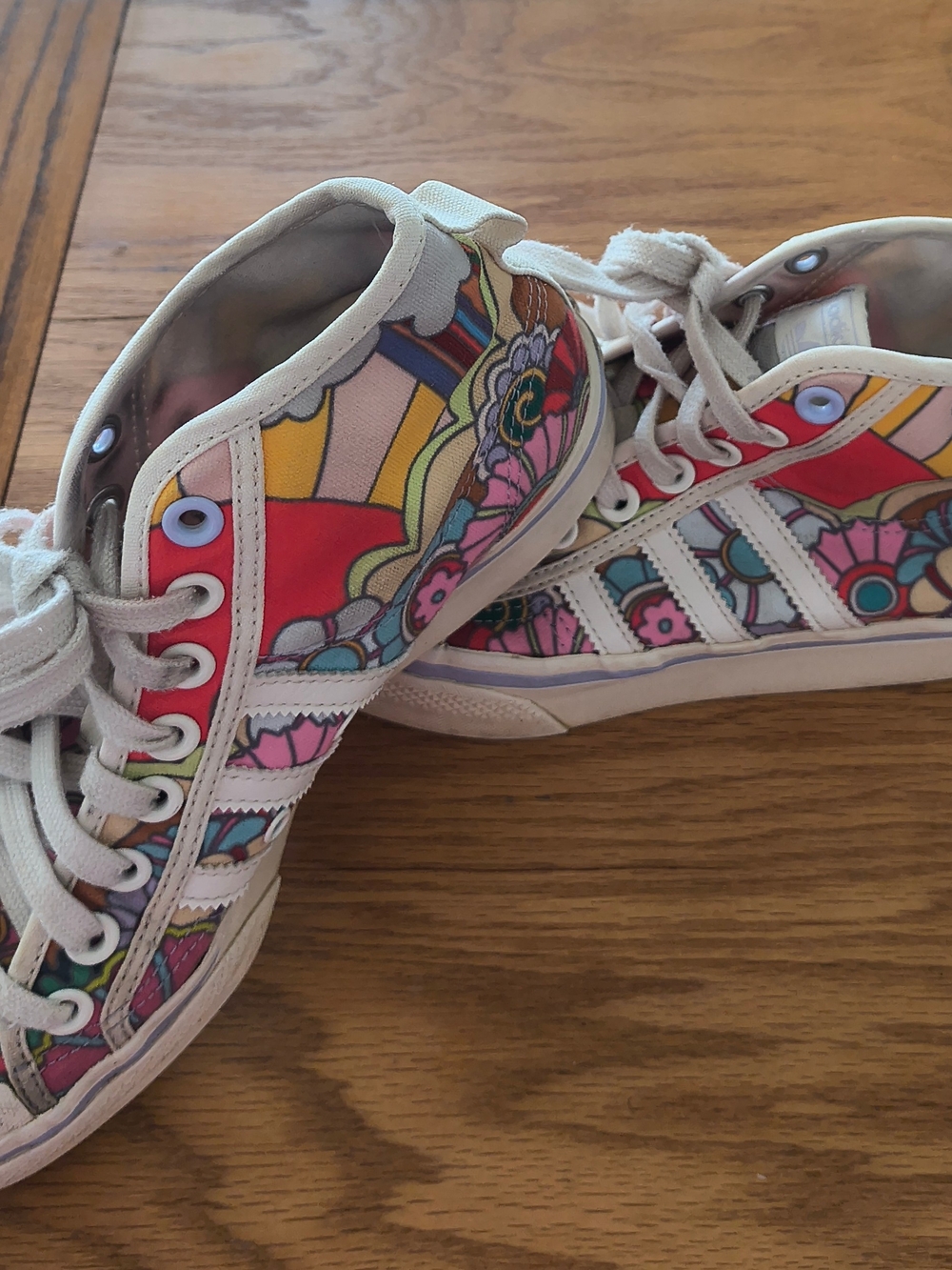 Adidas Nizza Platform Women's High-Top Sneakers  Floral Print - Picture 2 of 5